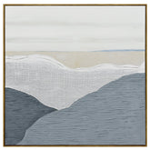 100X100cm Whispering Peaks of Tranquility Dark Wood Framed Hand Painted Canvas Wall Art