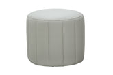 Bina Round Leather Ottoman