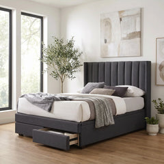 Egon Fabric Storage Lift Bed with 2 Drawers
