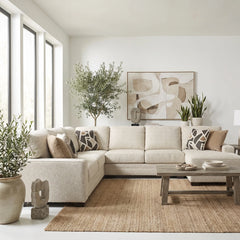 Tracling 6 Seater Fabric Chaise Modular
