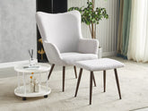 Alvis Fabric Tub Chair with Stool