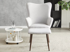 Alvis Fabric Tub Chair with Stool