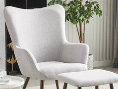 Alvis Fabric Tub Chair with Stool