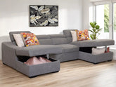 Harlan 4 Seater Fabric with LHF-RHF Sofabed