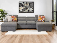 Harlan 4 Seater Fabric with LHF-RHF Sofabed