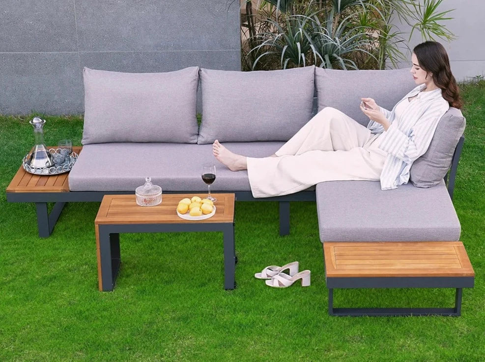 Belize 4 Seater Outdoor Lounge Setting with Coffee Table