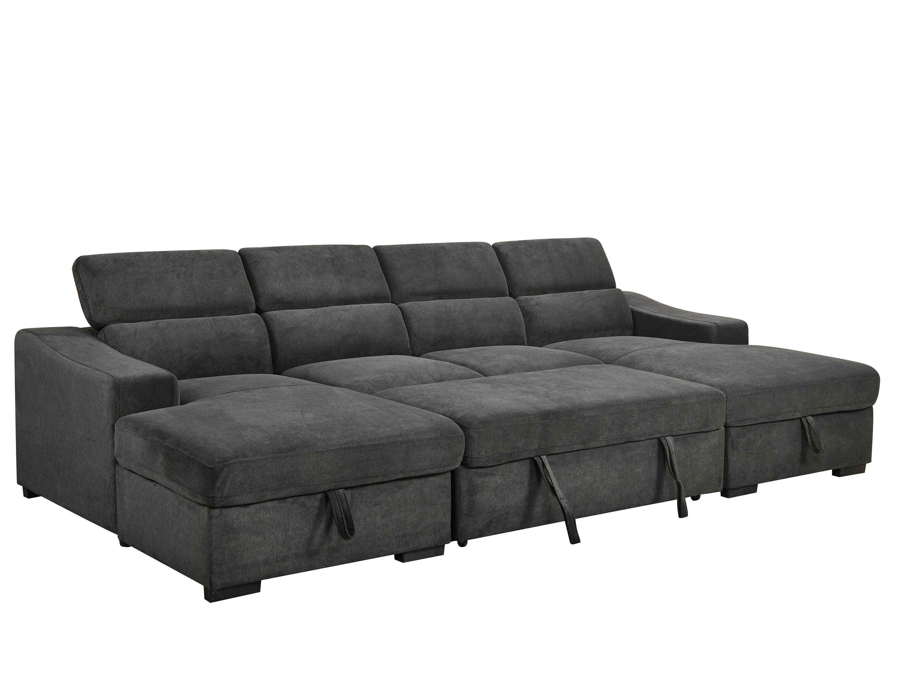 Harlan 4 Seater Fabric with LHF-RHF Sofabed