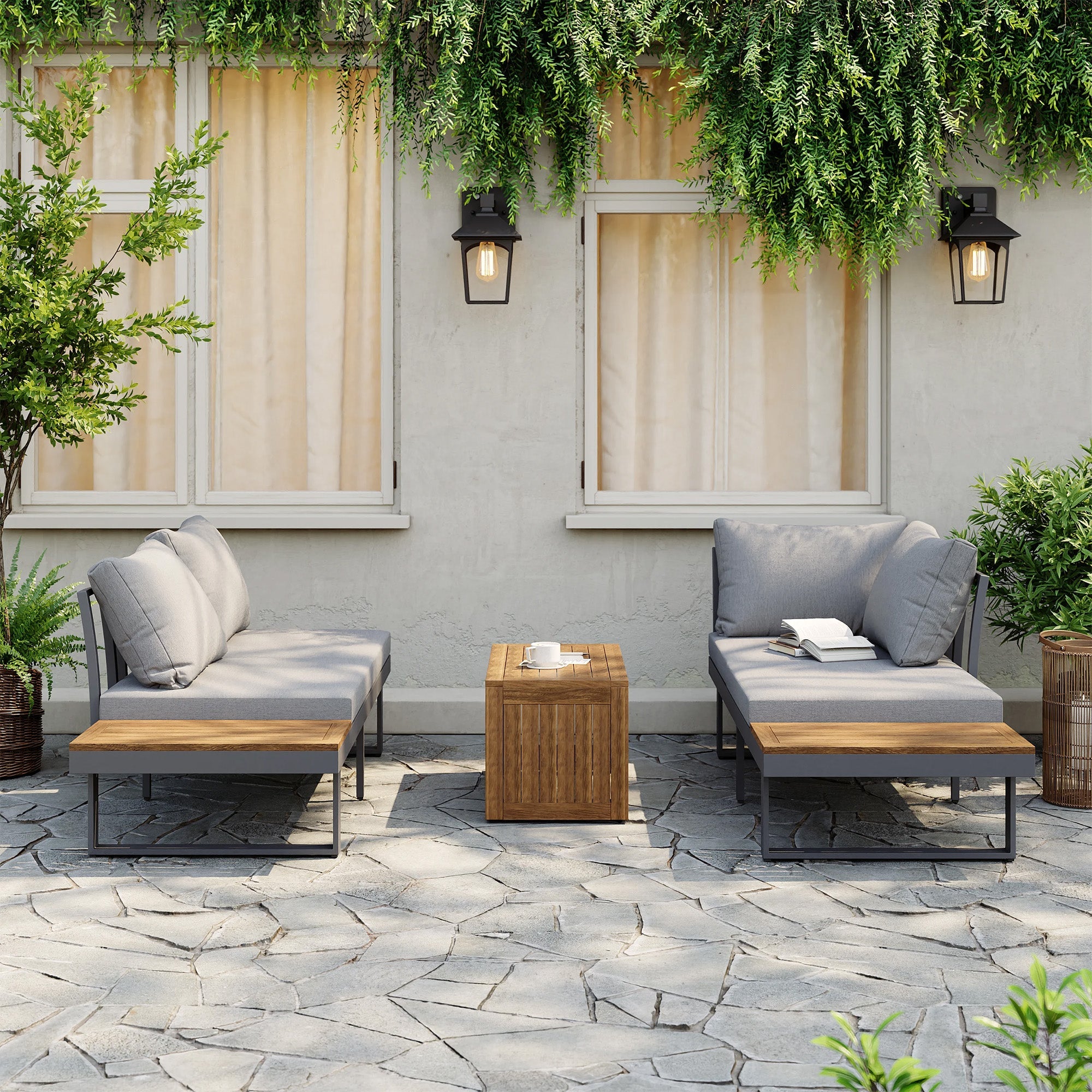 Belize 4 Seater Outdoor Lounge Setting with Coffee Table