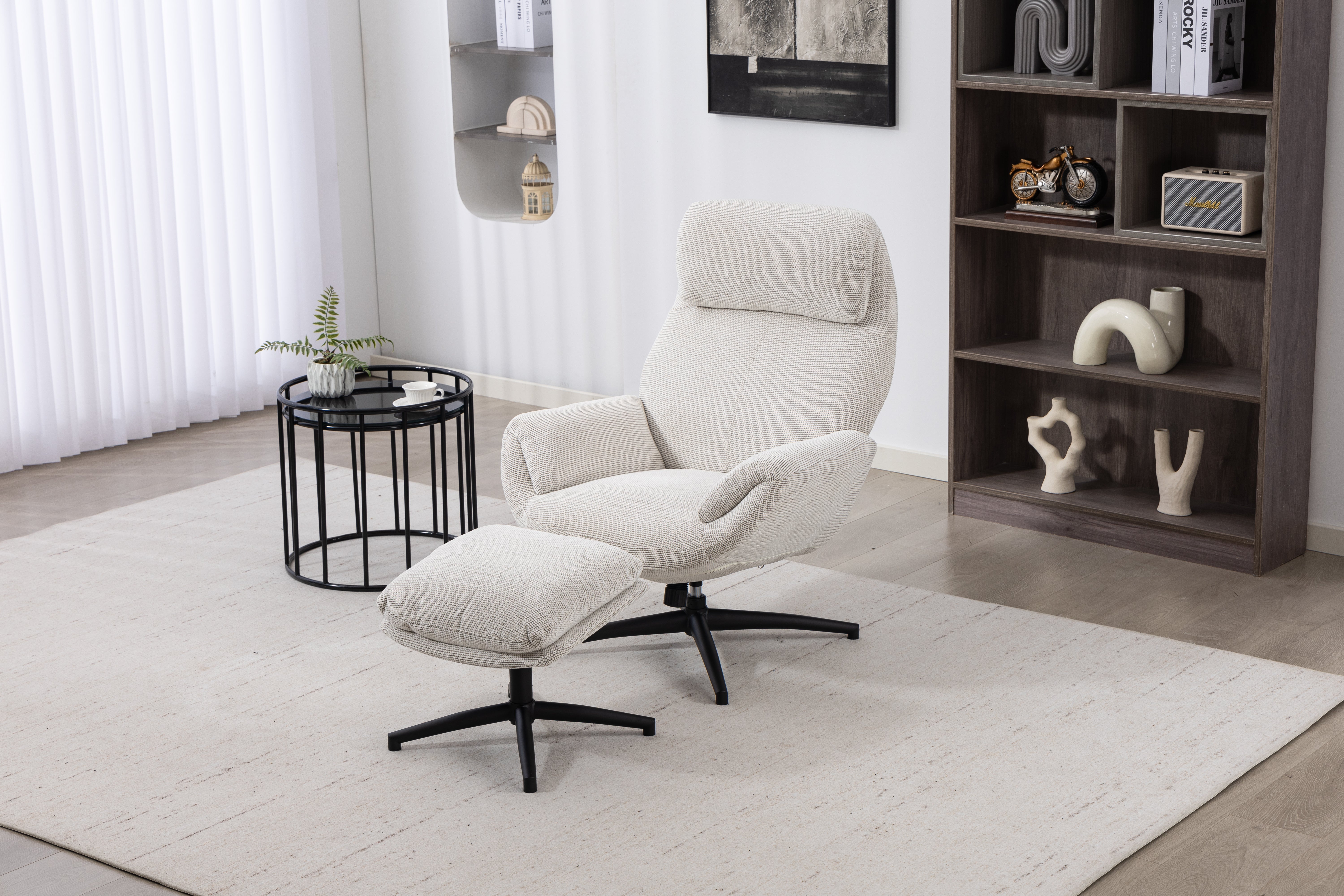 Cosmo Swivel Chair with Stool