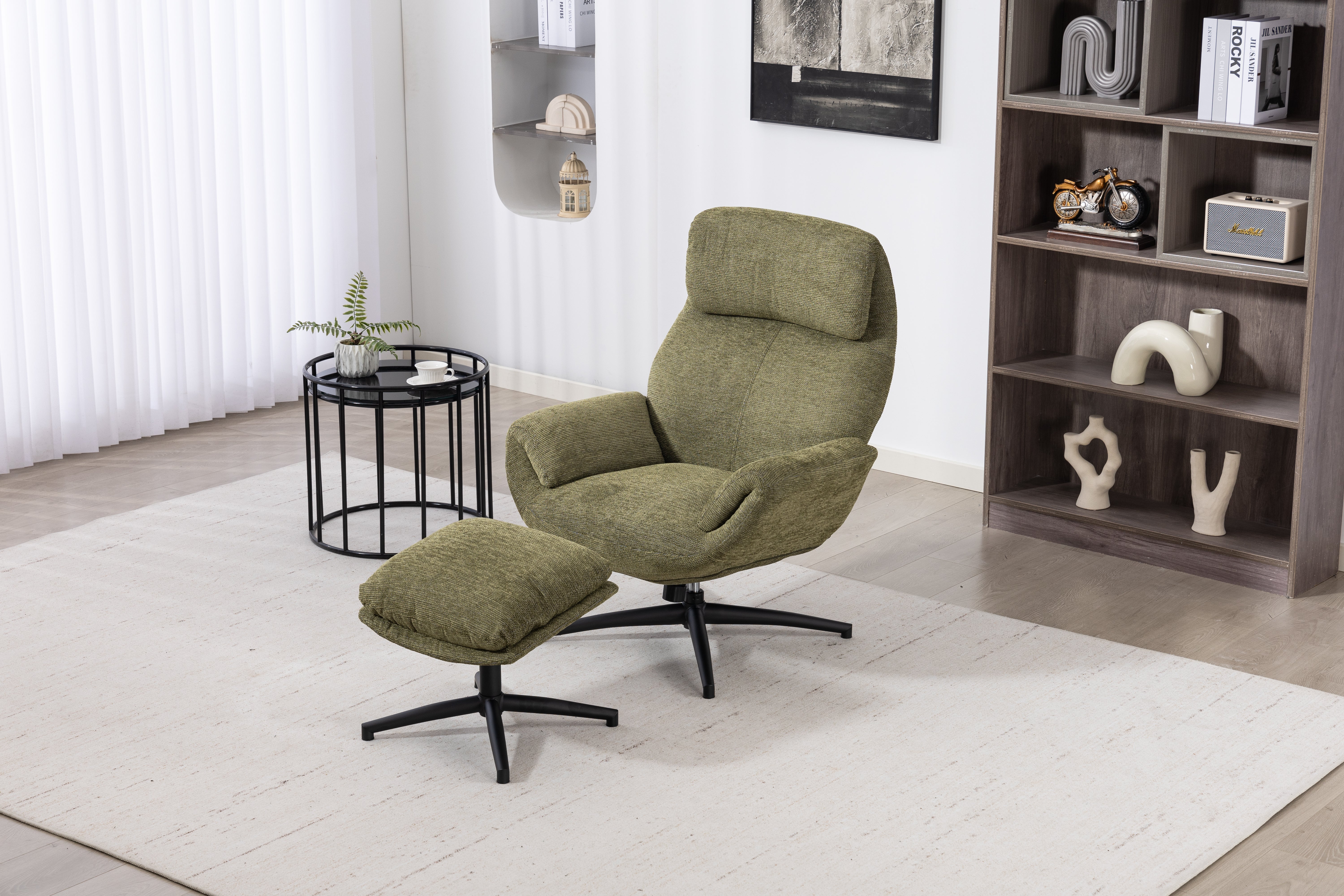 Cosmo Swivel Chair with Stool