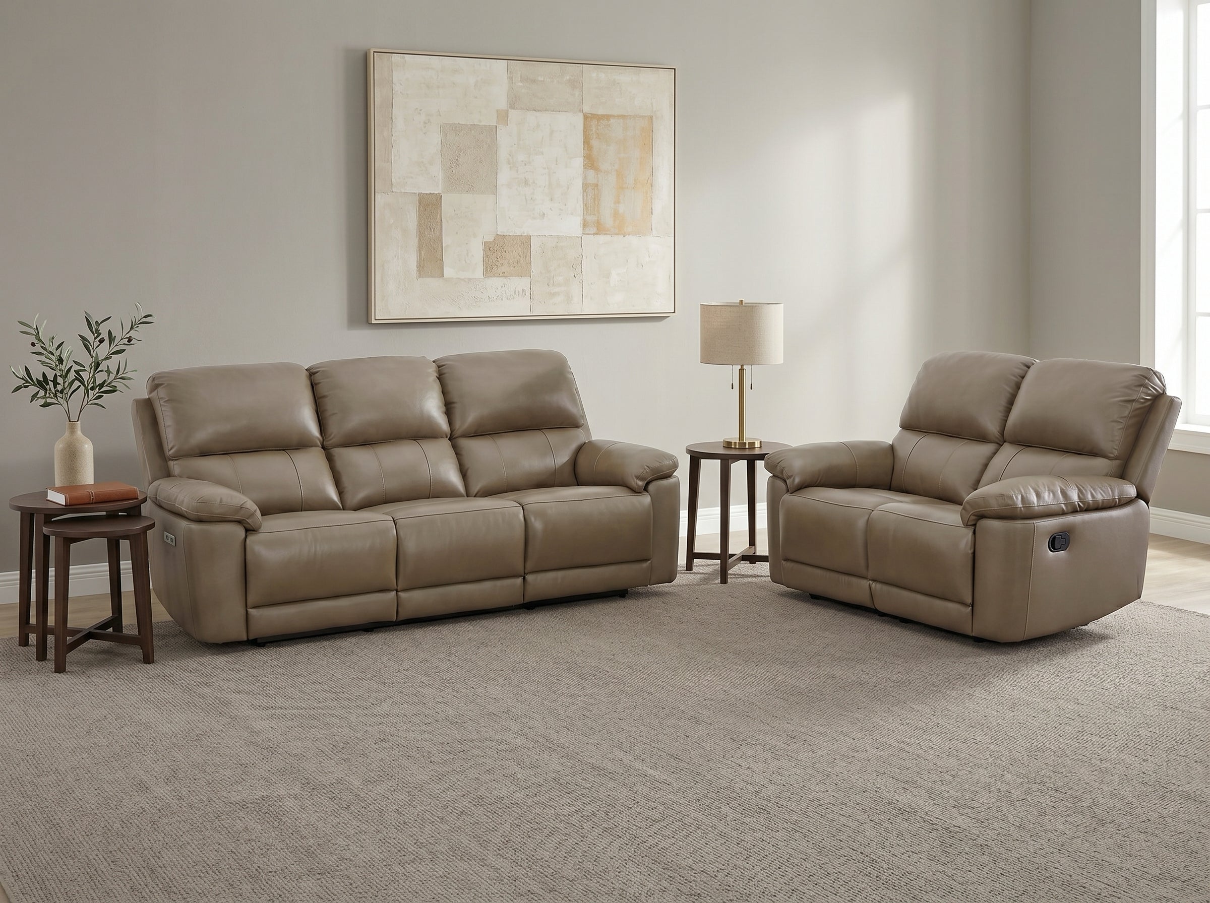 Angelo Recliner Leather Lounge Suite