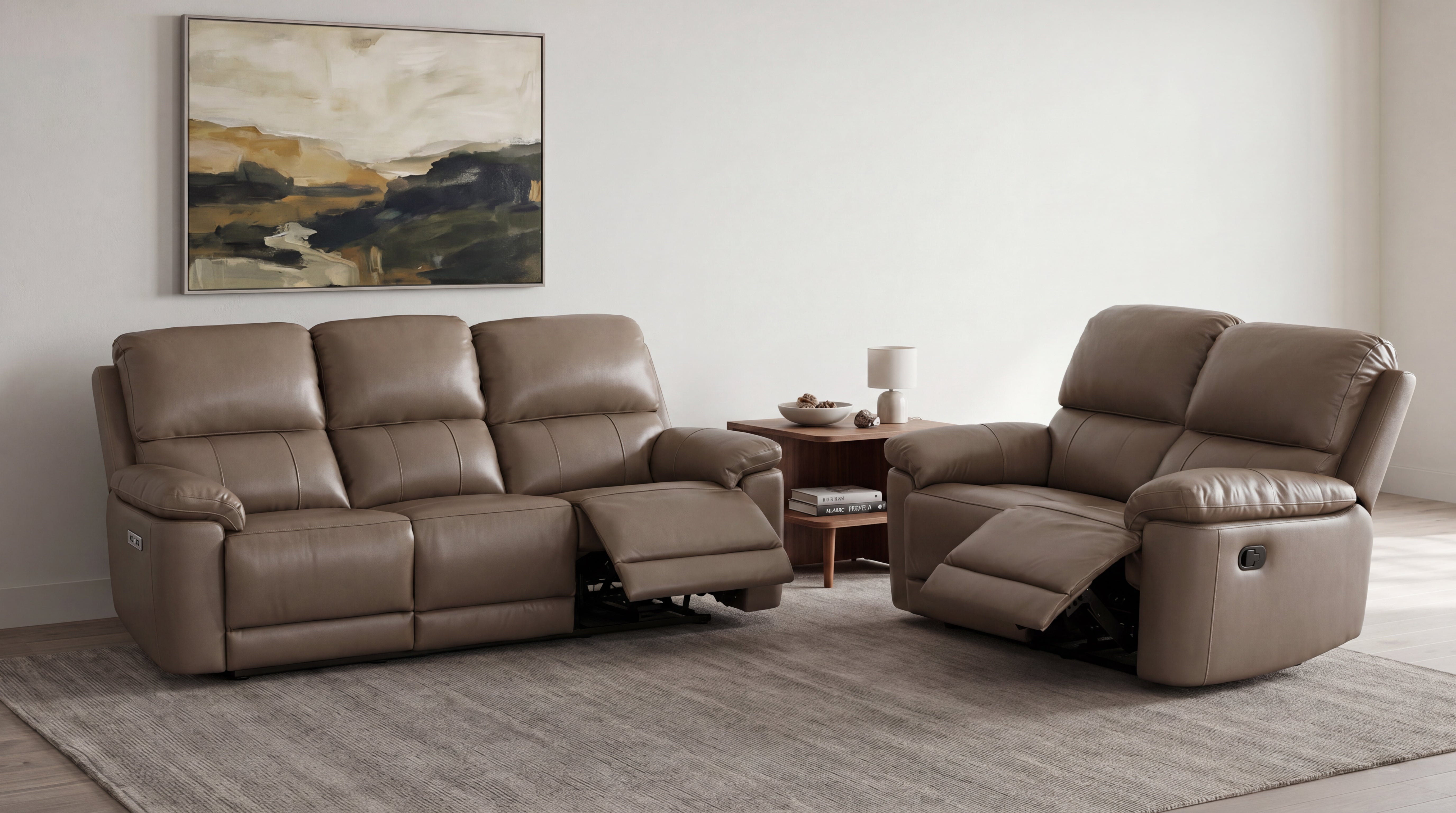 Angelo Recliner Leather Lounge Suite
