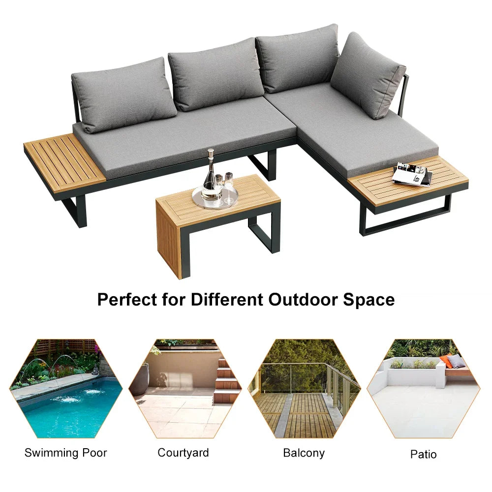 Belize 4 Seater Outdoor Lounge Setting with Coffee Table