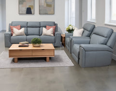 Aquila Electric Recliner Leather Lounge Suite