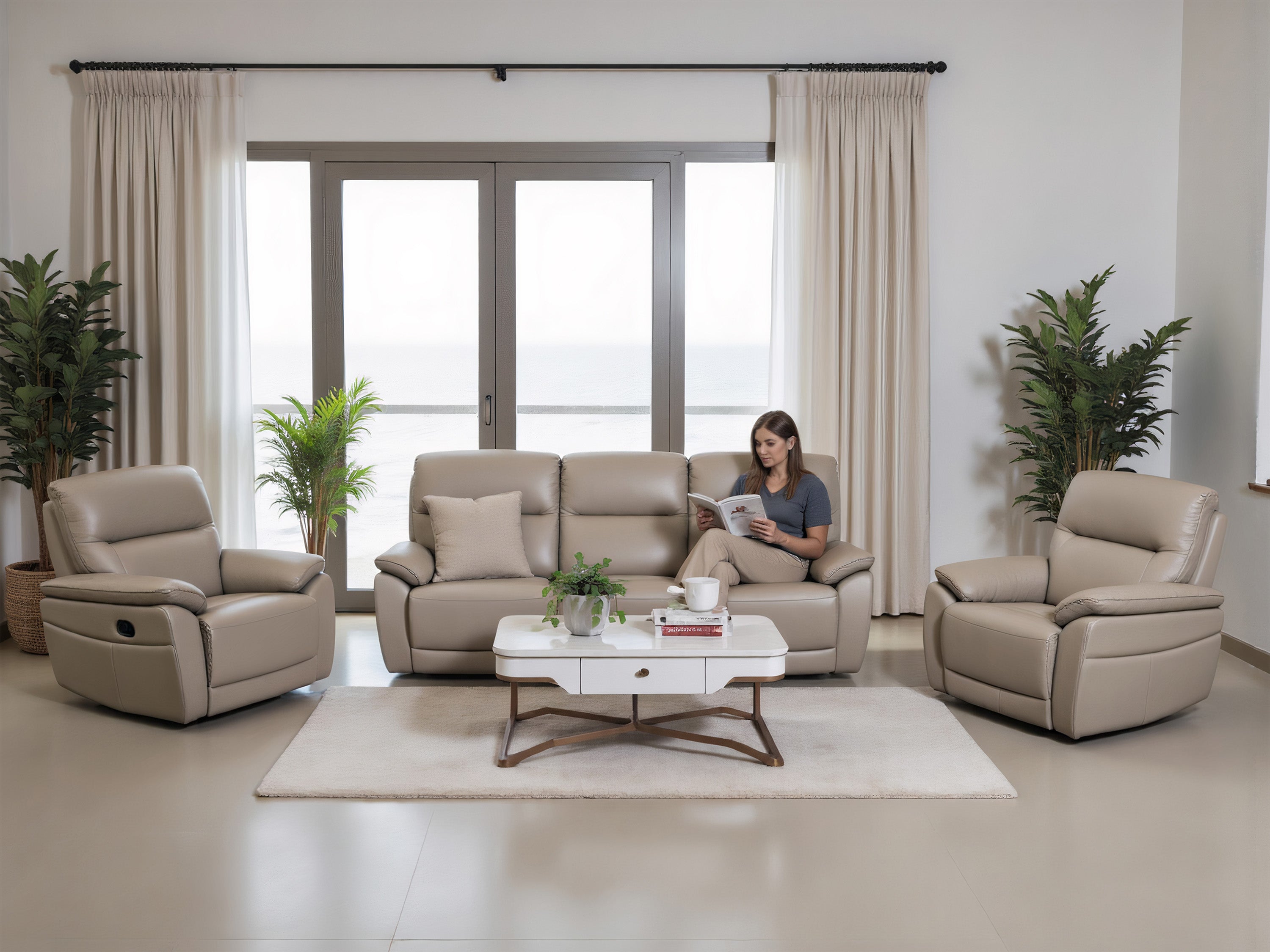 Benson Leather Recliner Lounge