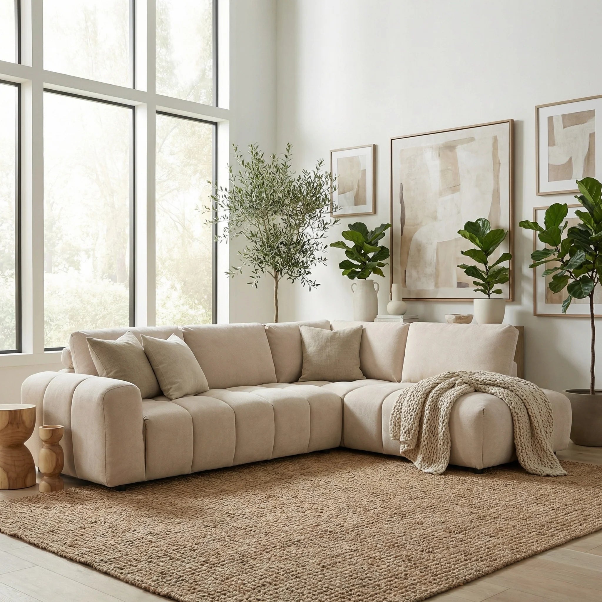 Desmond 5 Seater Fabric Chaise Modular