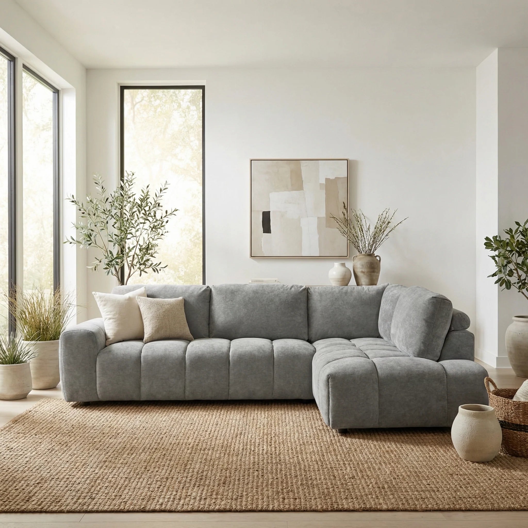 Desmond 5 Seater Fabric Chaise Modular