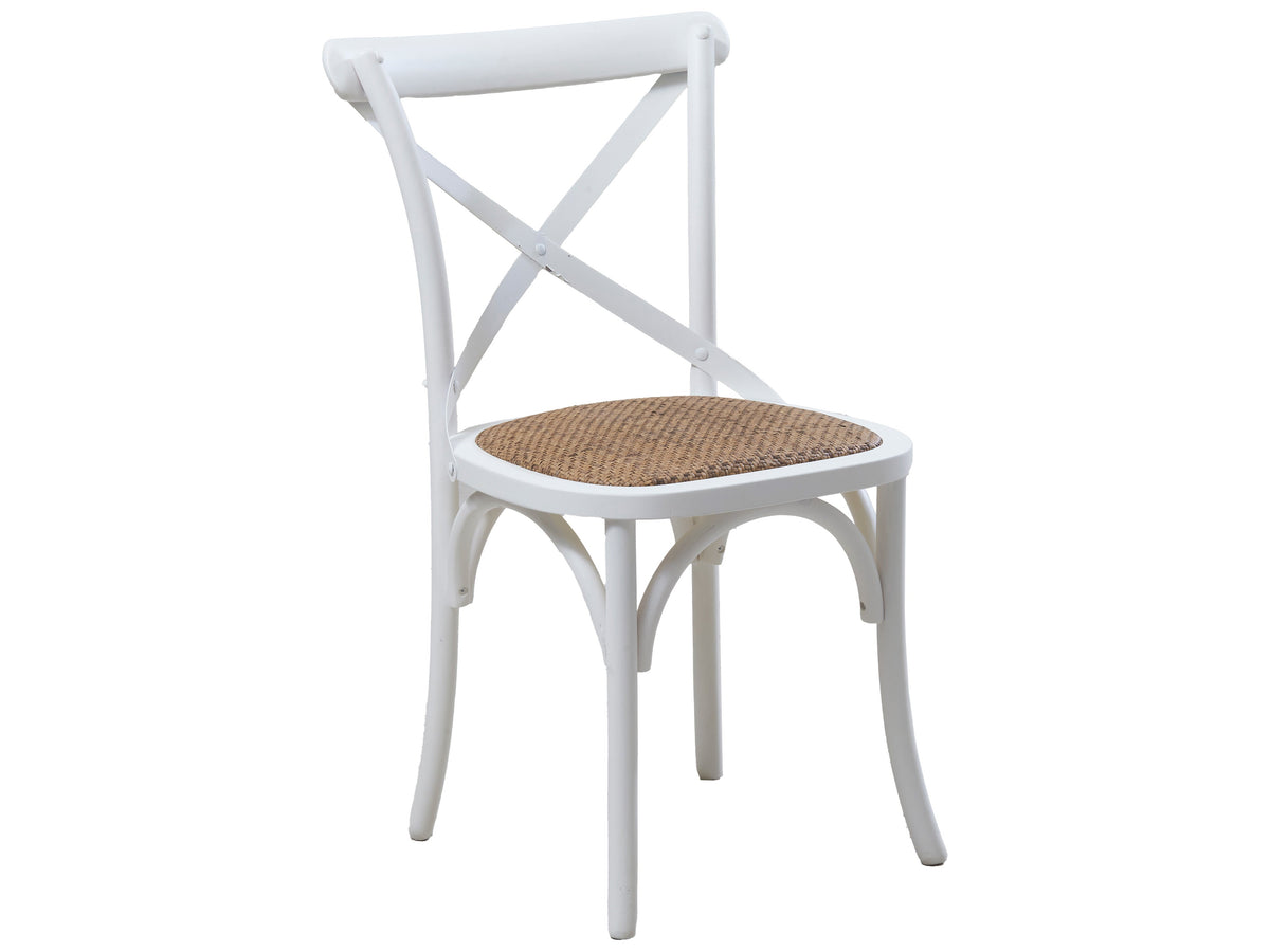 Metal Cross Back Chair