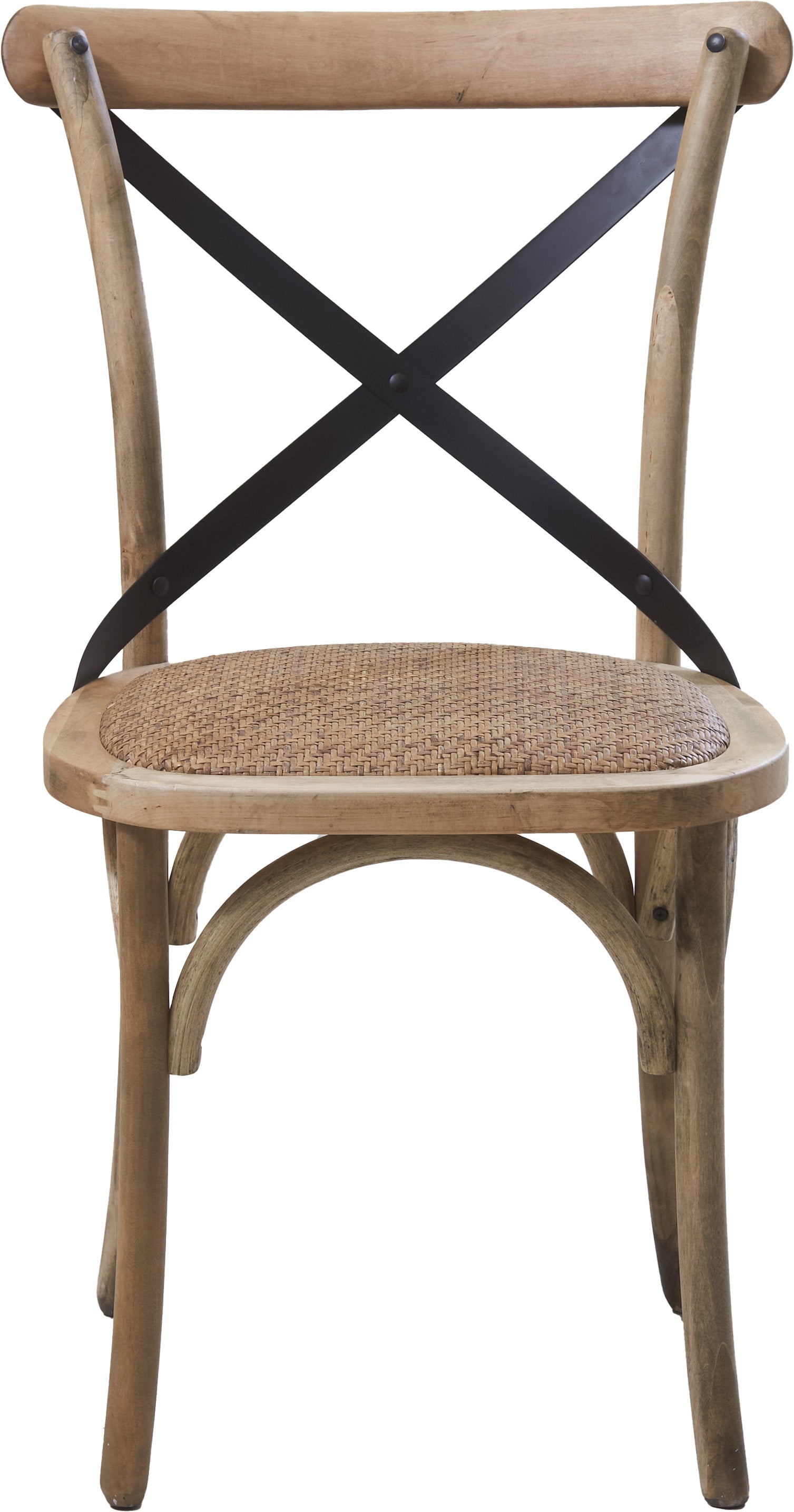 Metal Cross Back Chair