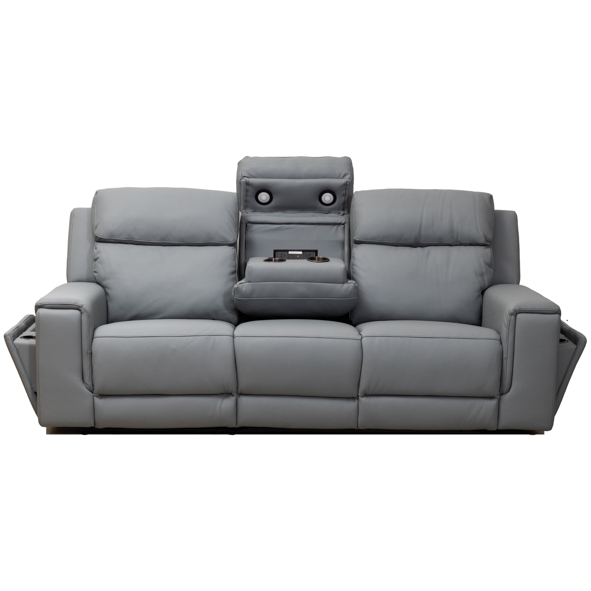 Aquila Electric Recliner Leather Lounge Suite