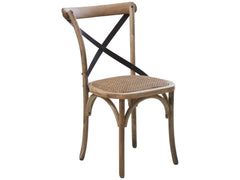 Metal Cross Back Chair