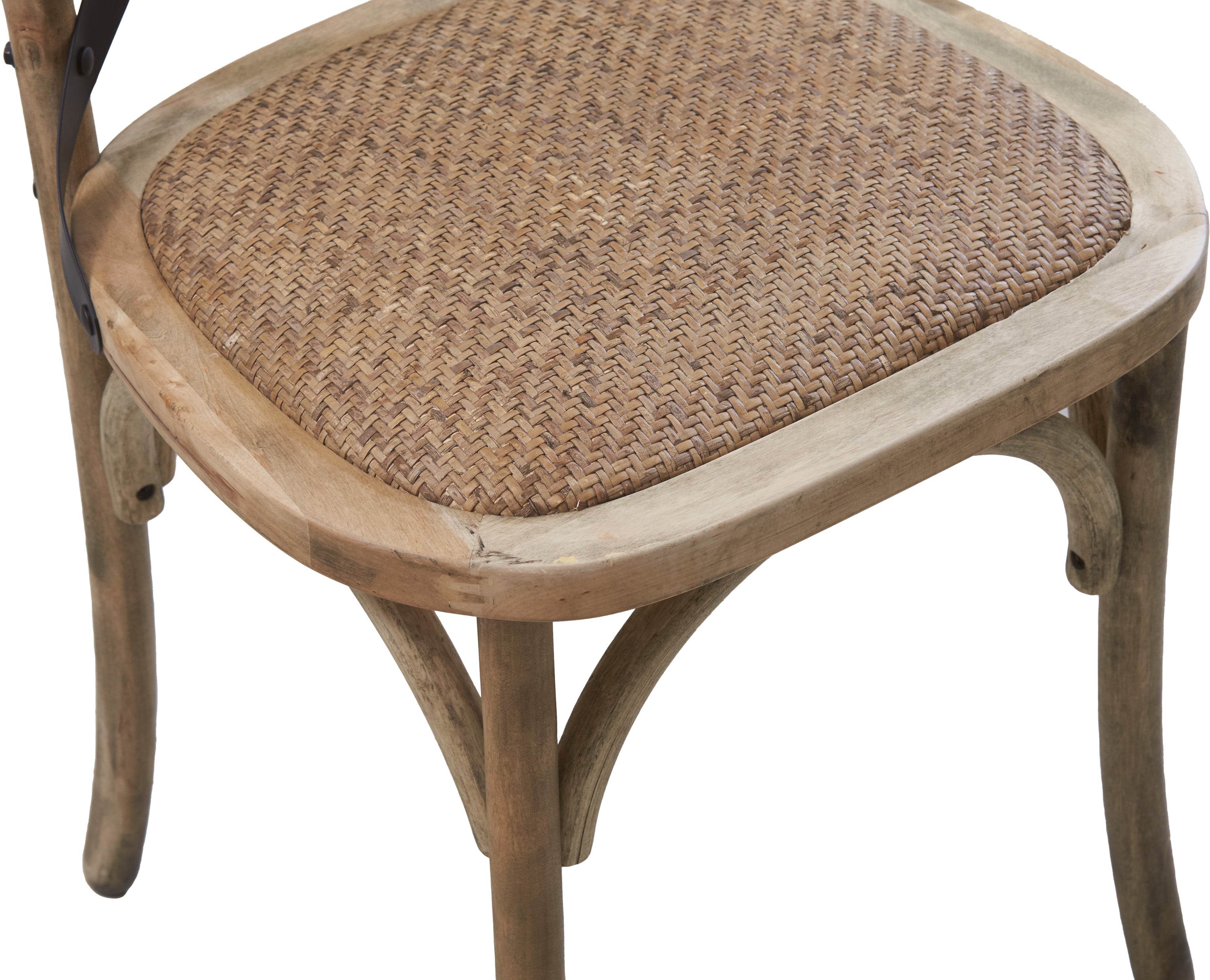 Metal Cross Back Chair