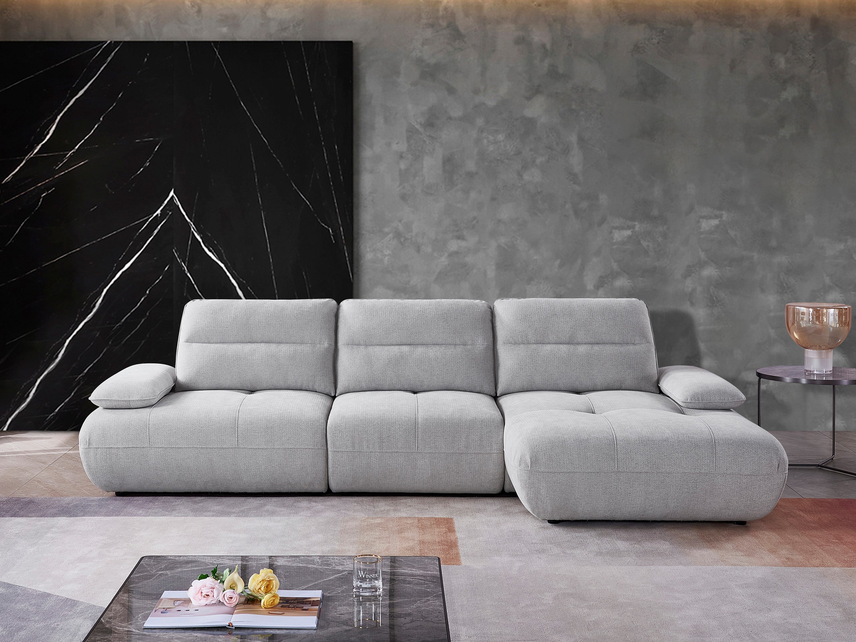 Pokhara 3 Seater Fabric Chaise Modular