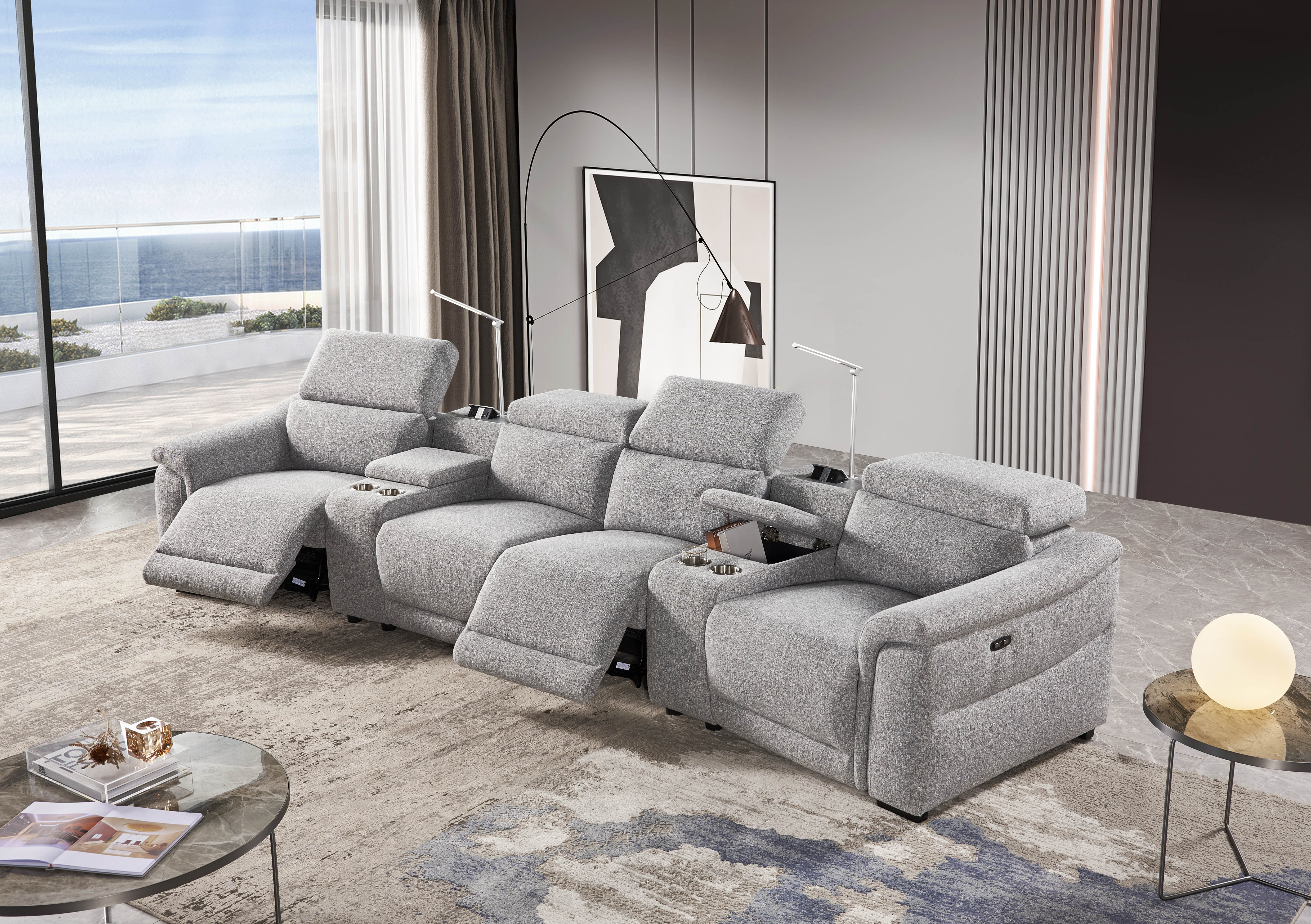 Kavala Fabric Electric Home Theatre Lounge