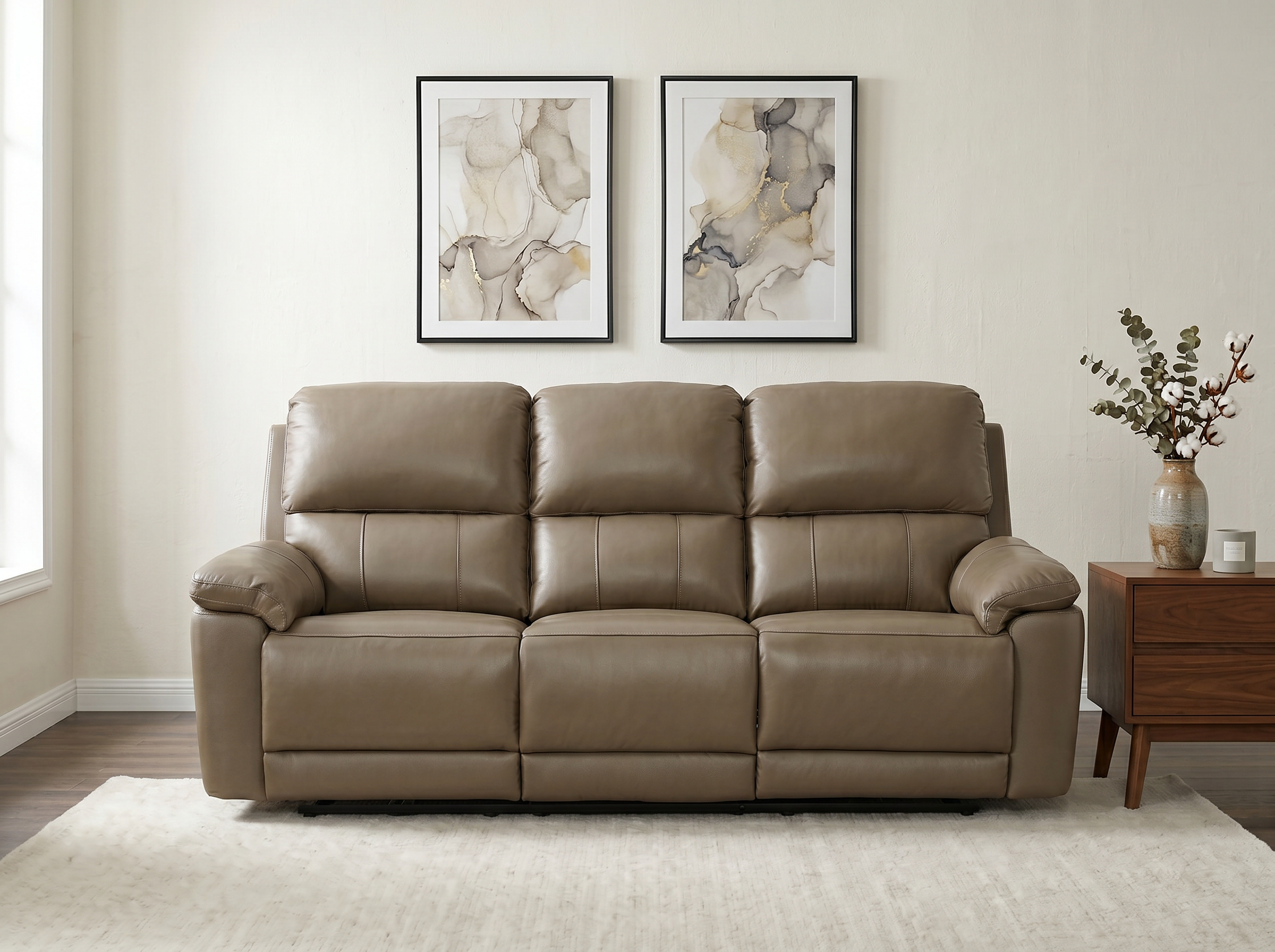 Angelo Recliner Leather Lounge Suite