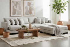 Manhattan 4 Seater Fabric Modular Plus Ottoman