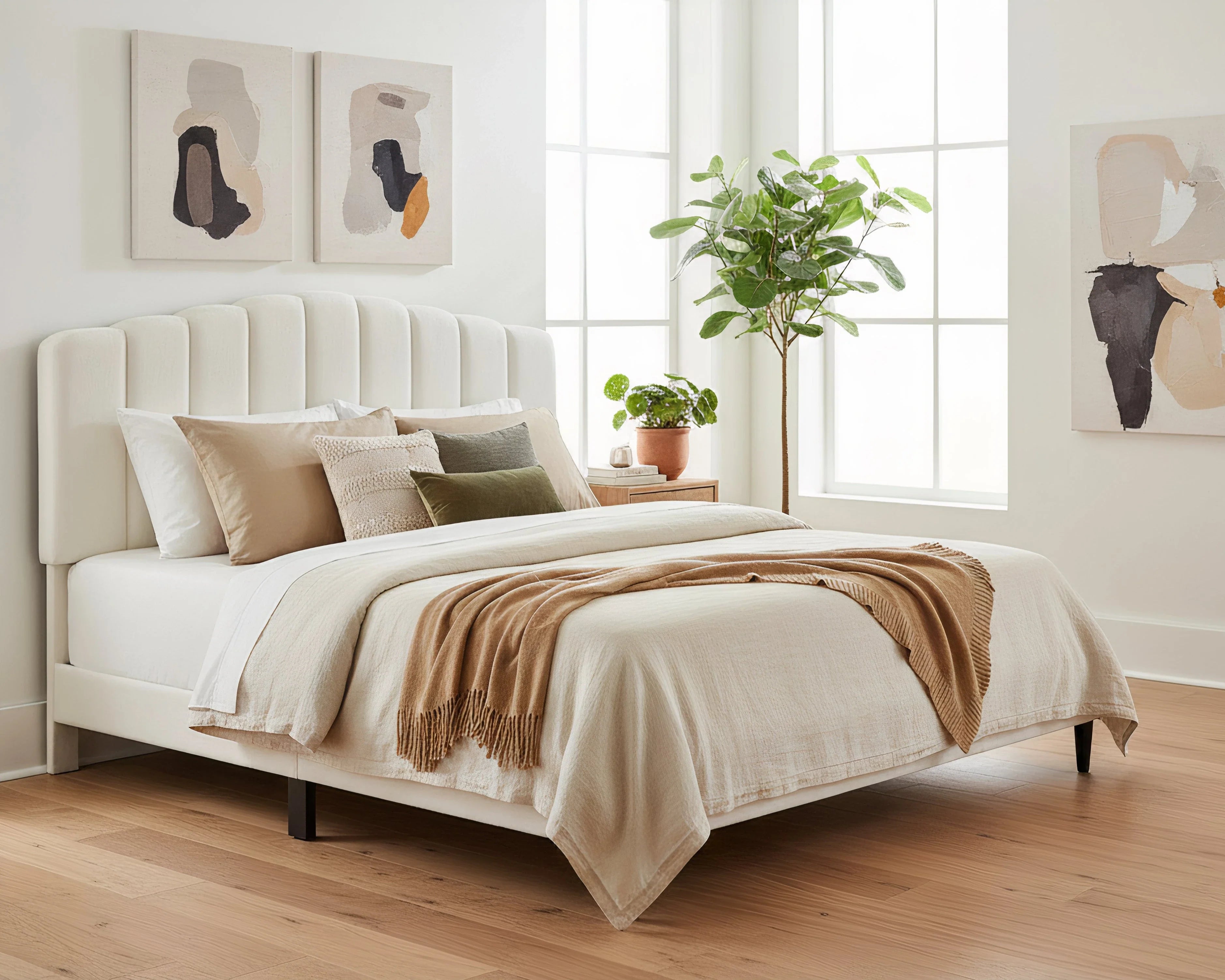 Pearl Fabric Bed