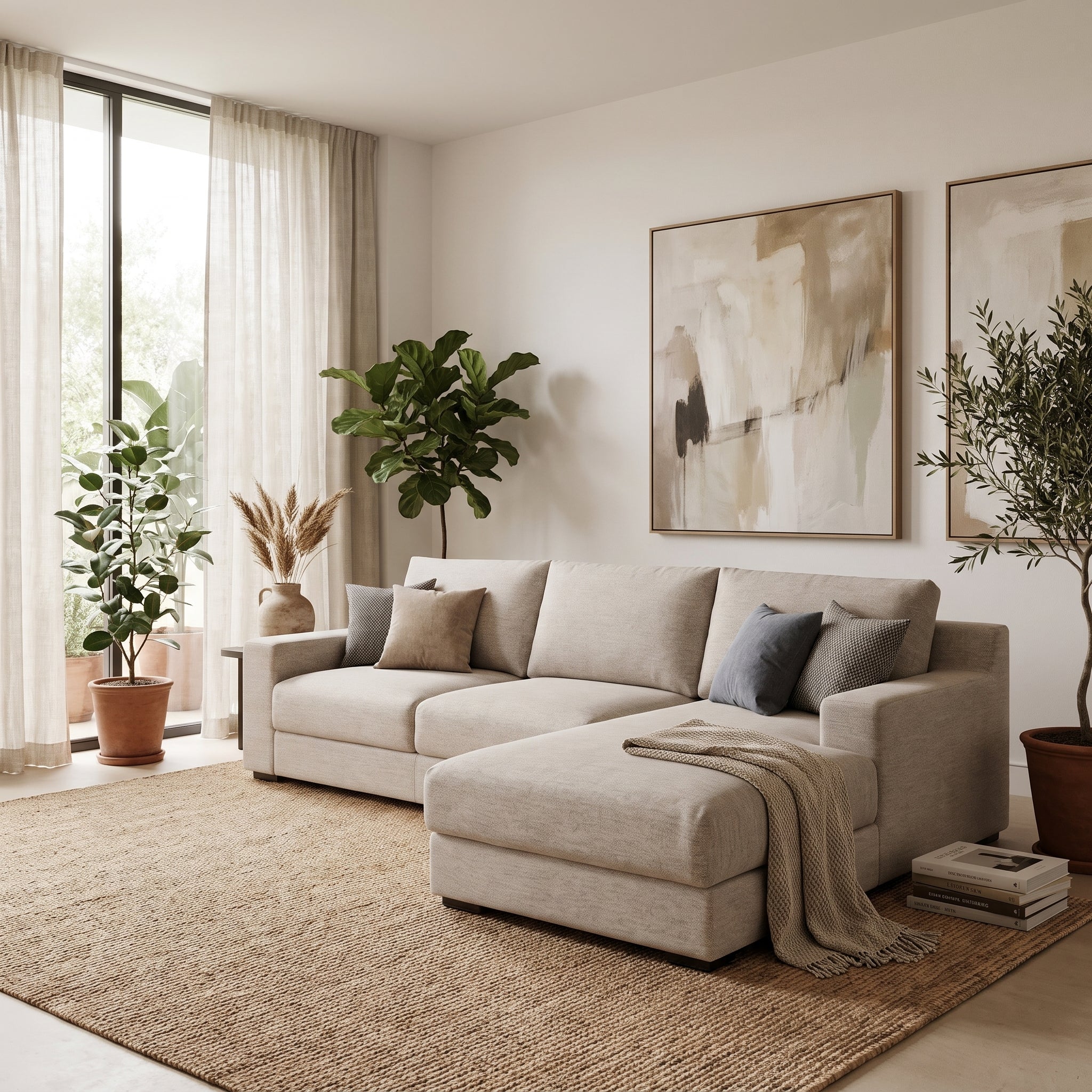 Regal 3 Seater Fabric Chaise