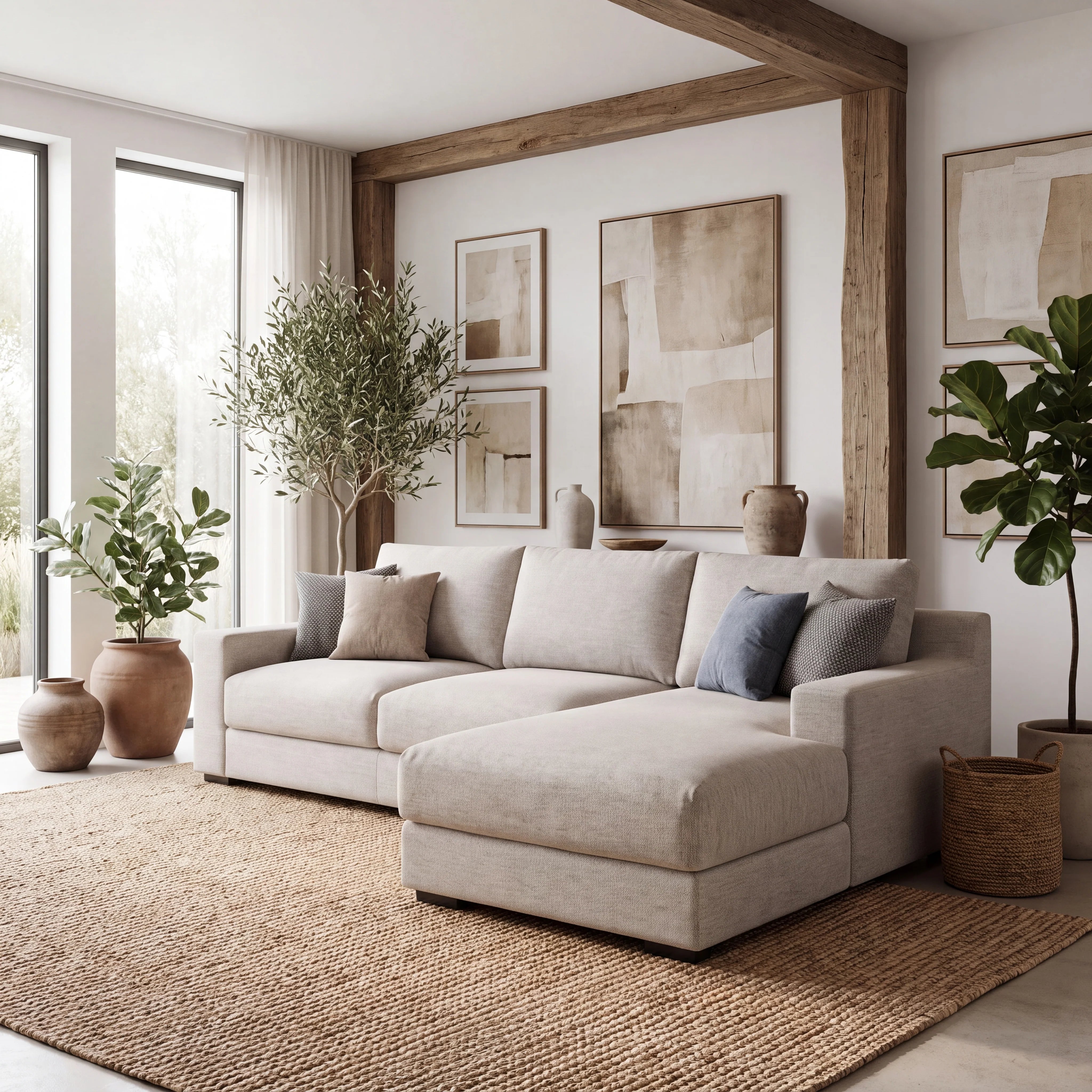 Regal 3 Seater Fabric Chaise