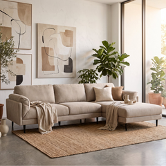 Ronald 3 Seater Fabric Chaise