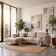 Ronald 3 Seater Fabric Chaise