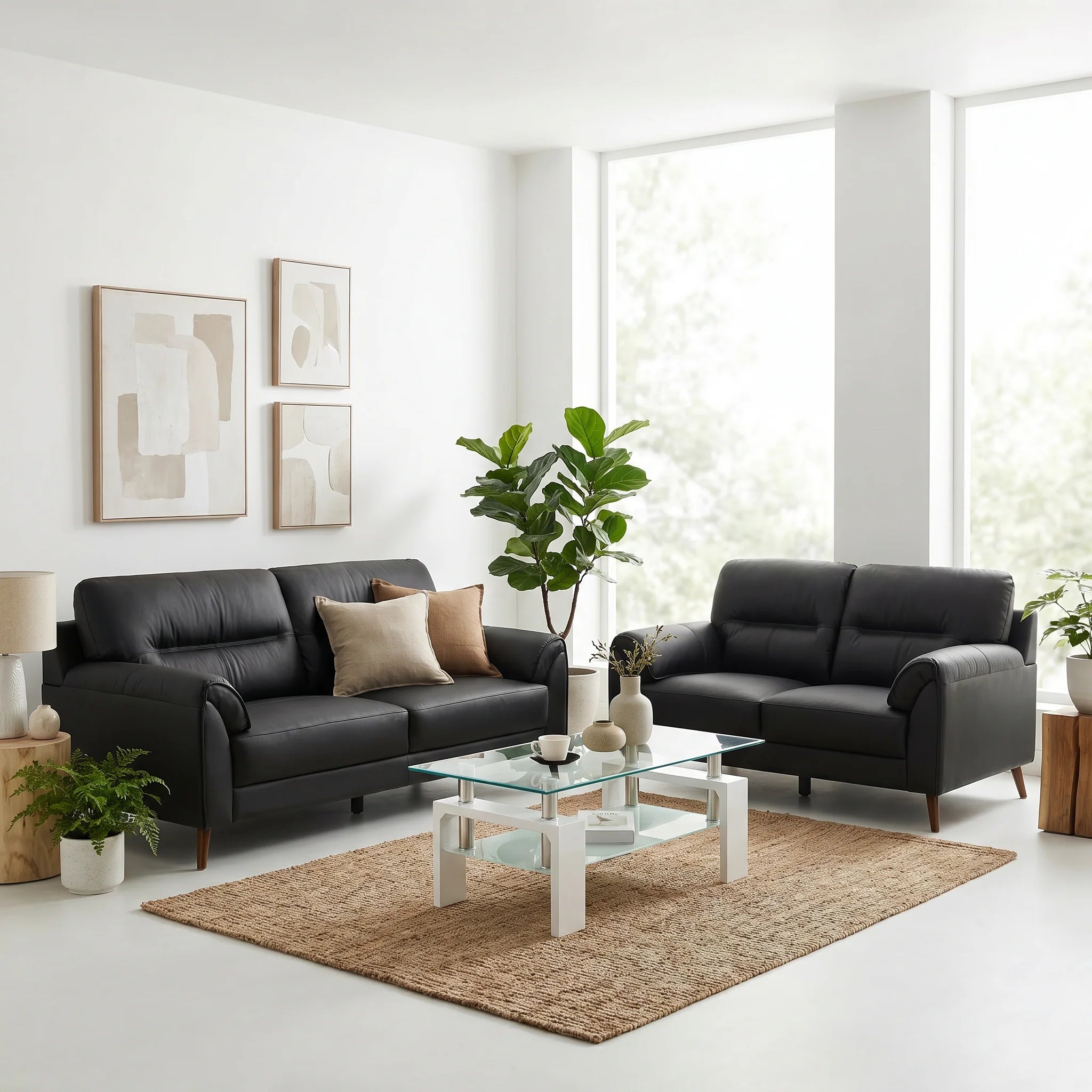 Sofia Leather Lounge Suite