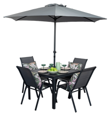Shayla 6 Piece Outdoor Umbrella Table Set