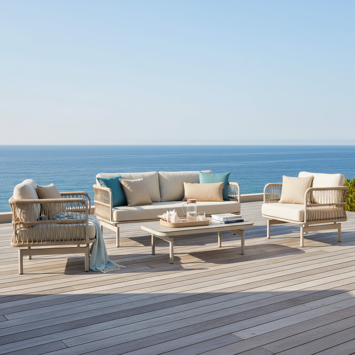 Sunshine 4 Piece Outdoor Lounge Set