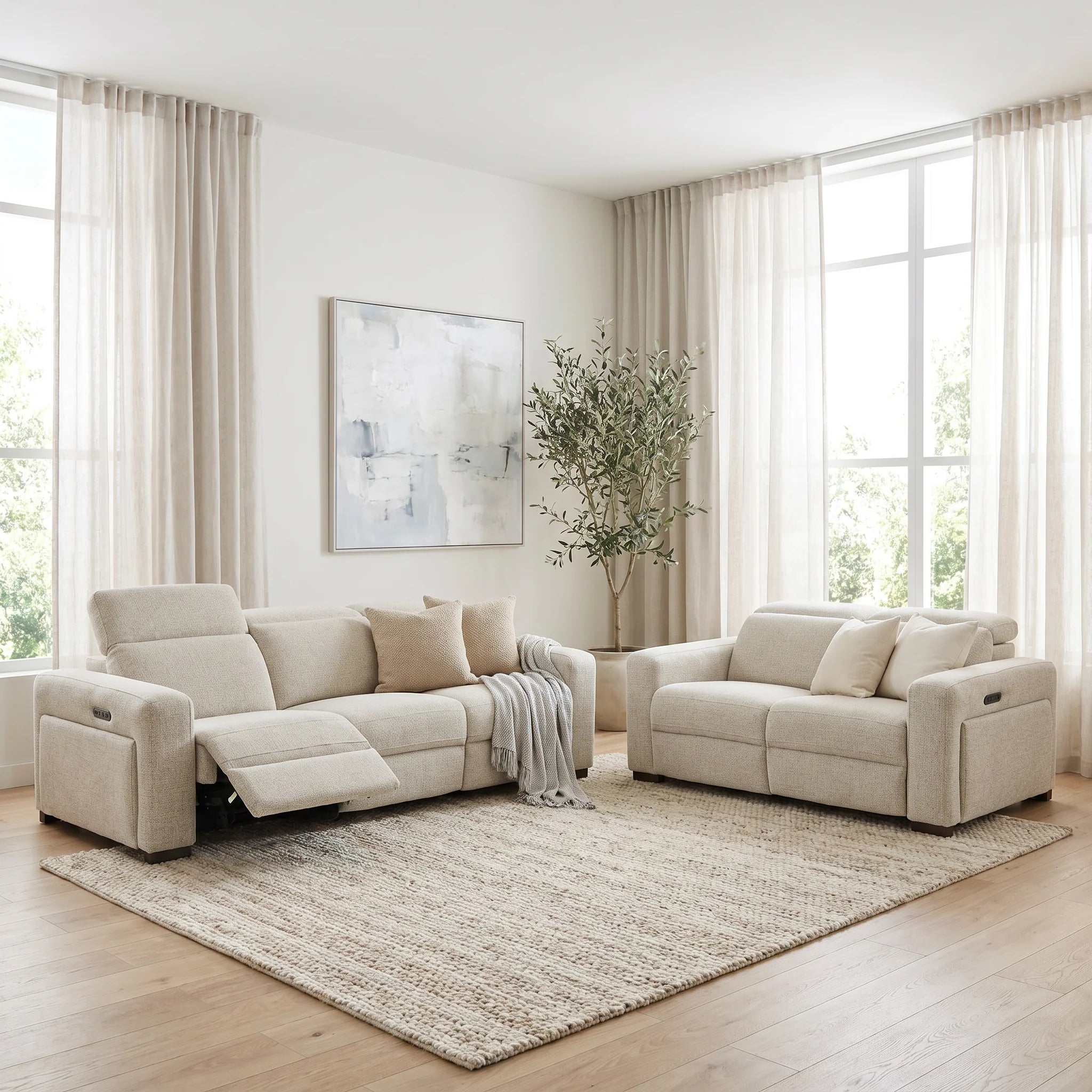 Transdale Fabric Electric Lounge Suite