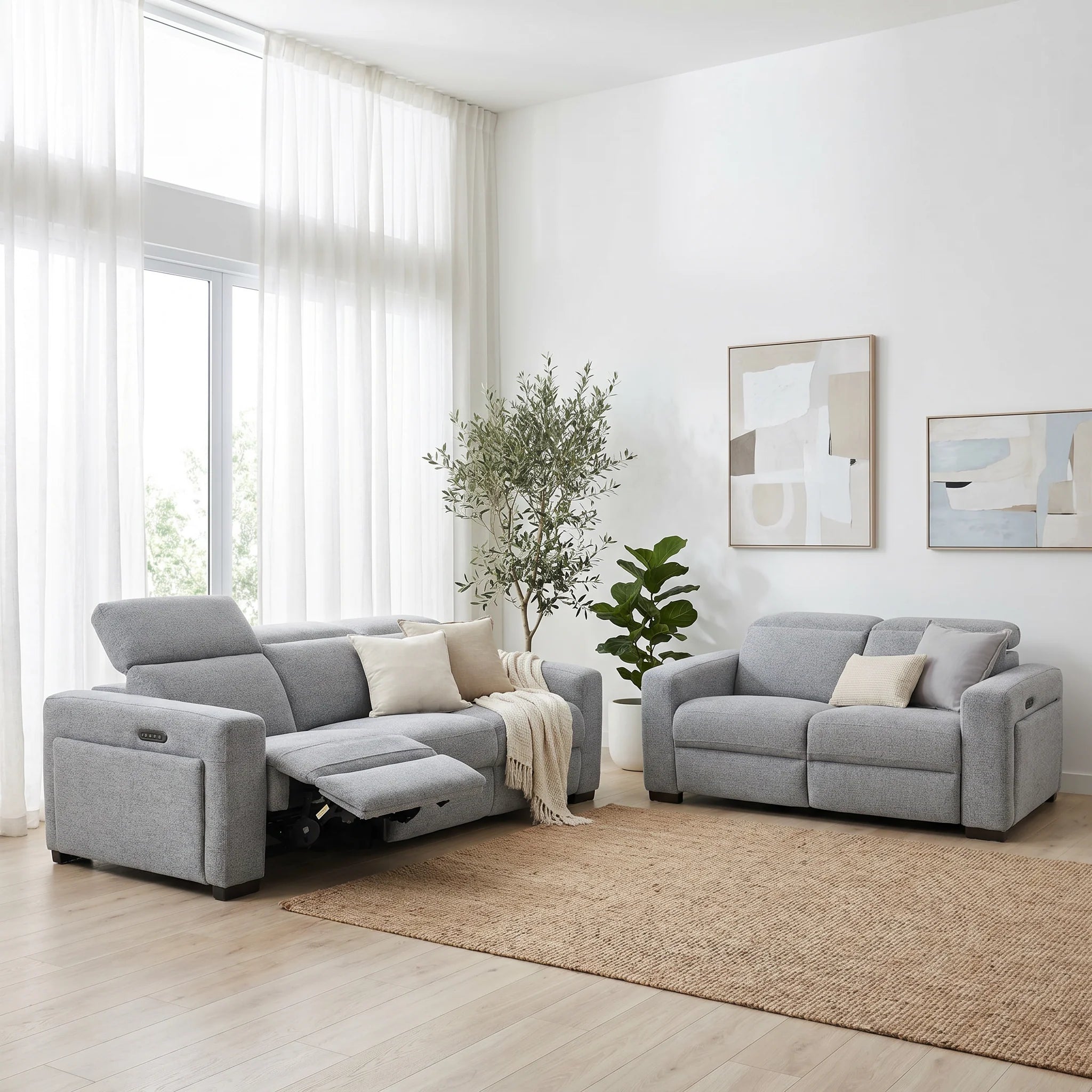Transdale Fabric Electric Lounge Suite