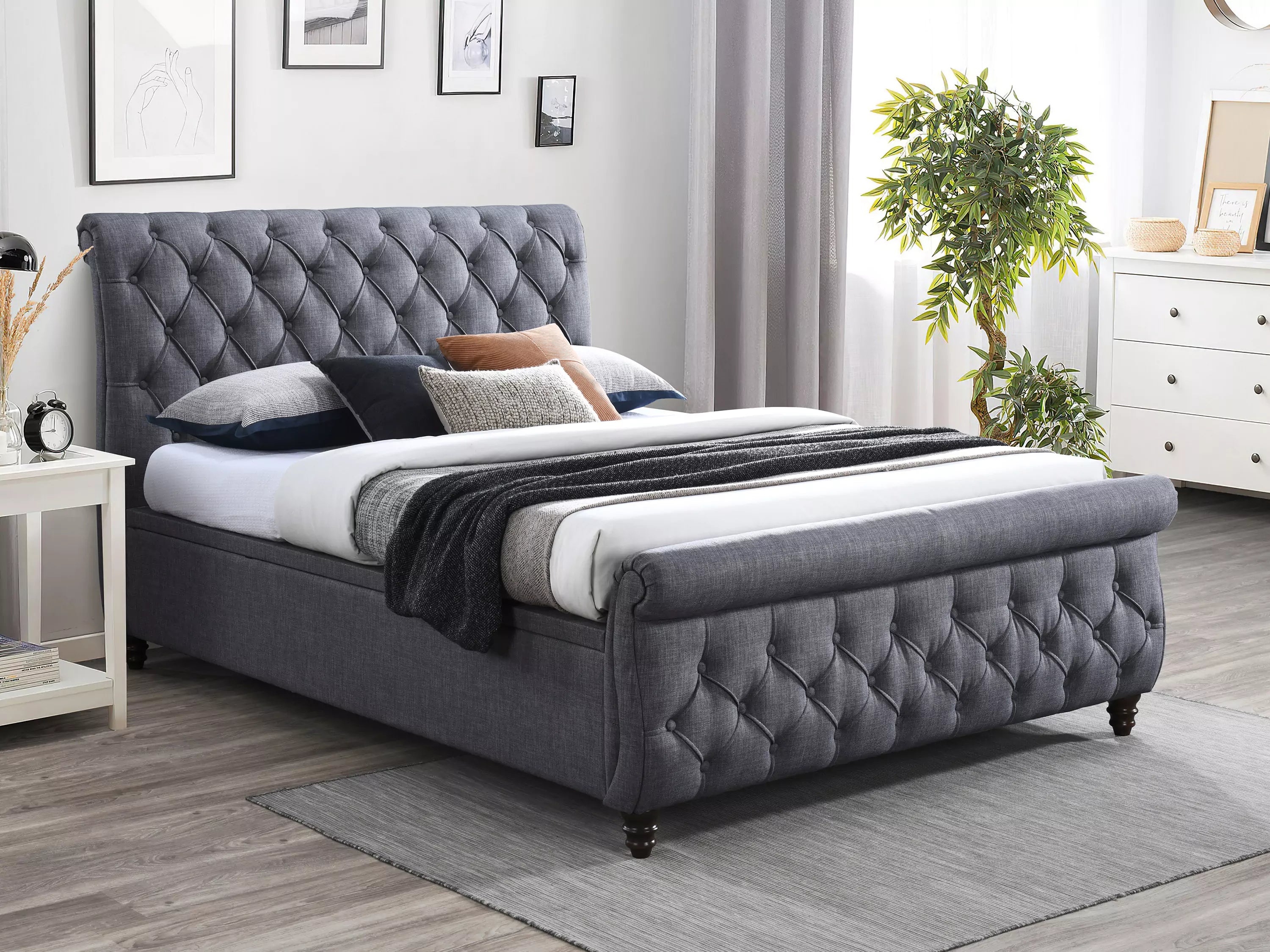 Cartier Fabric Storage Lift Bed