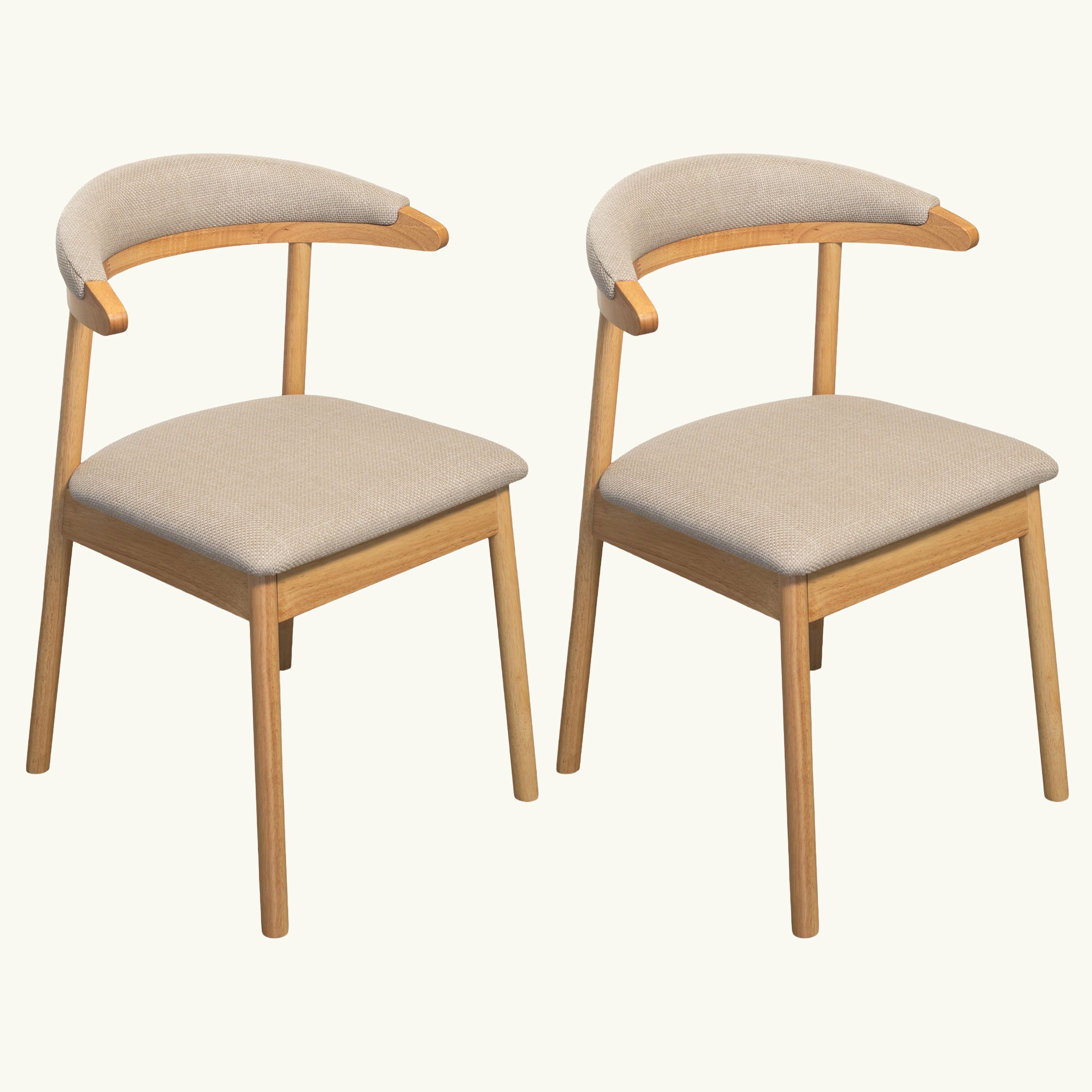 Mindi Fabric Dining Chair (Set of 2)