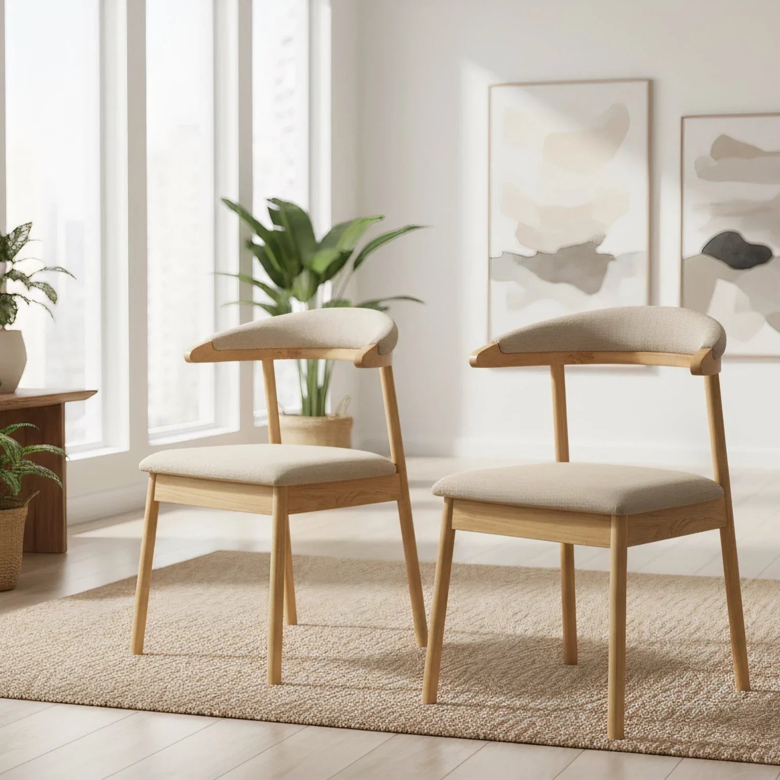 Mindi Fabric Dining Chair (Set of 2)