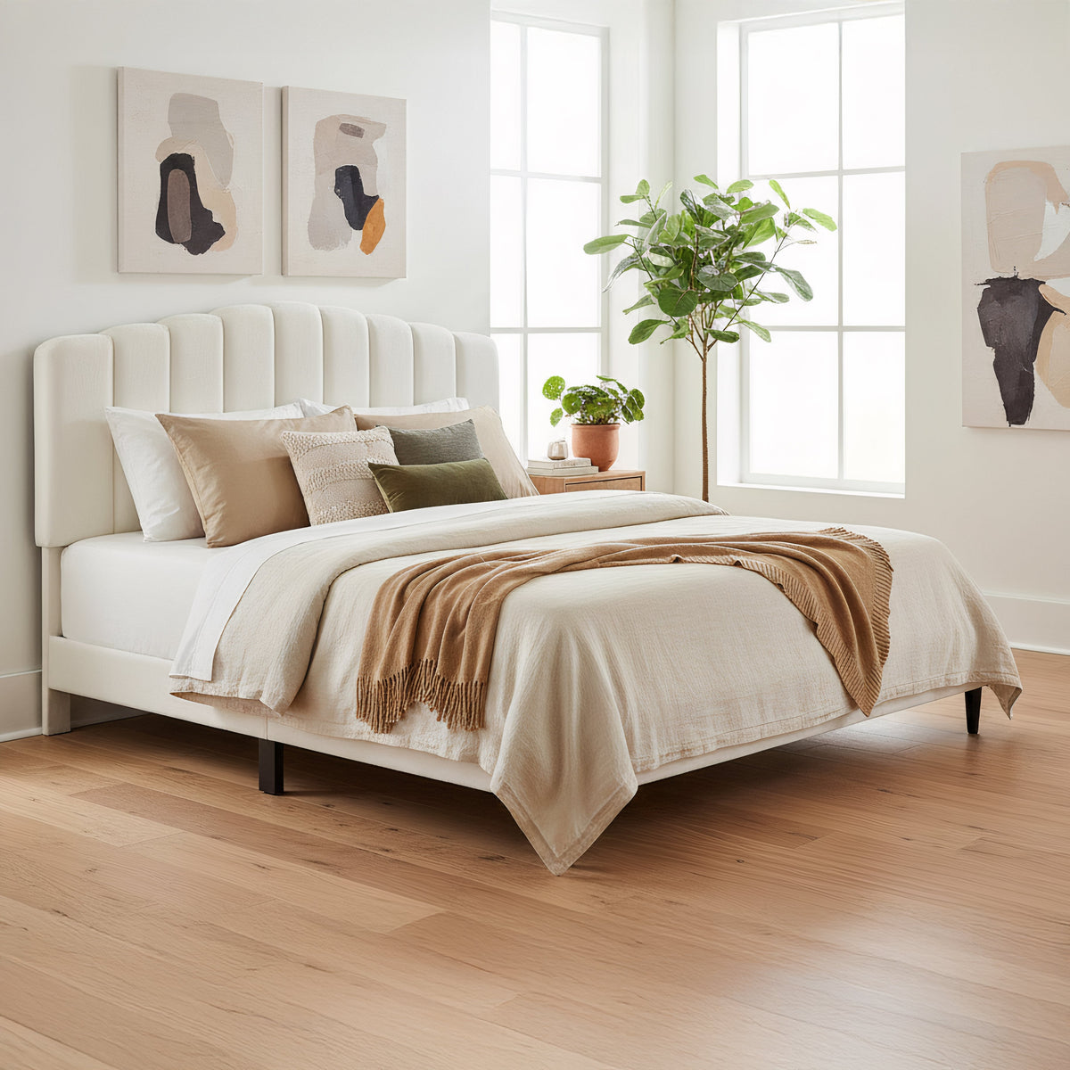 Pearl Fabric Bed