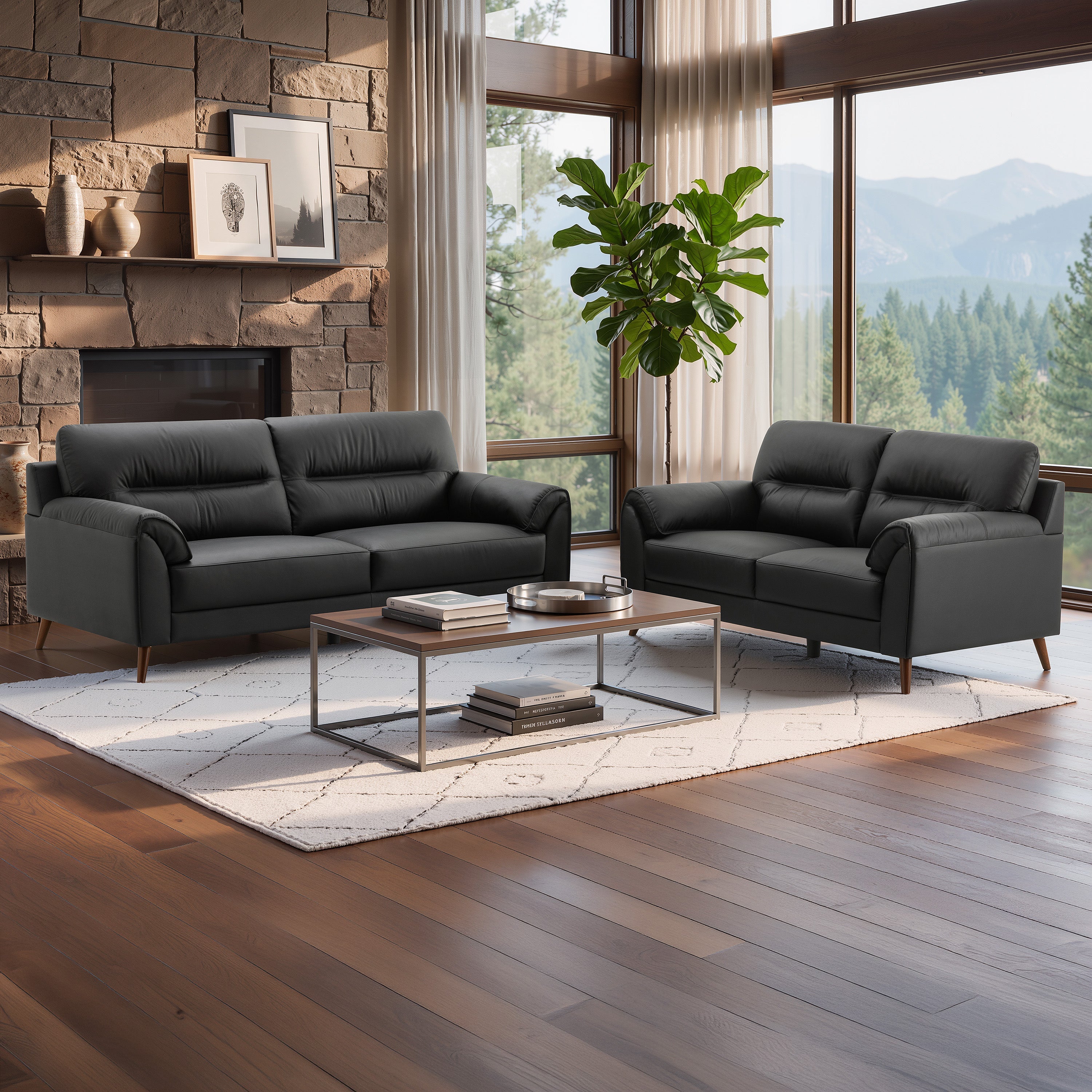 Sofia Leather Lounge Suite