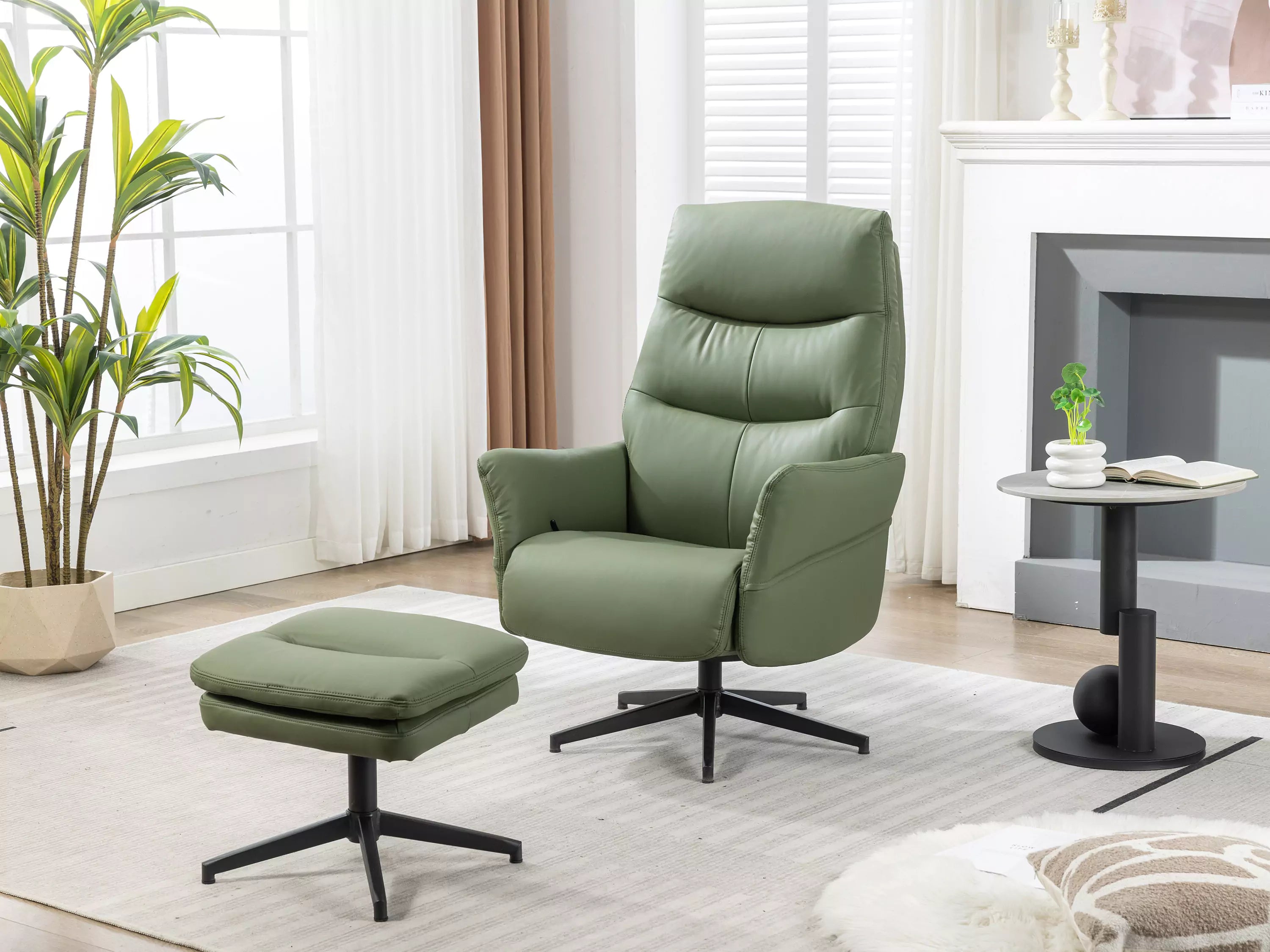 Robert Swivel Recliner Chair with Stool
