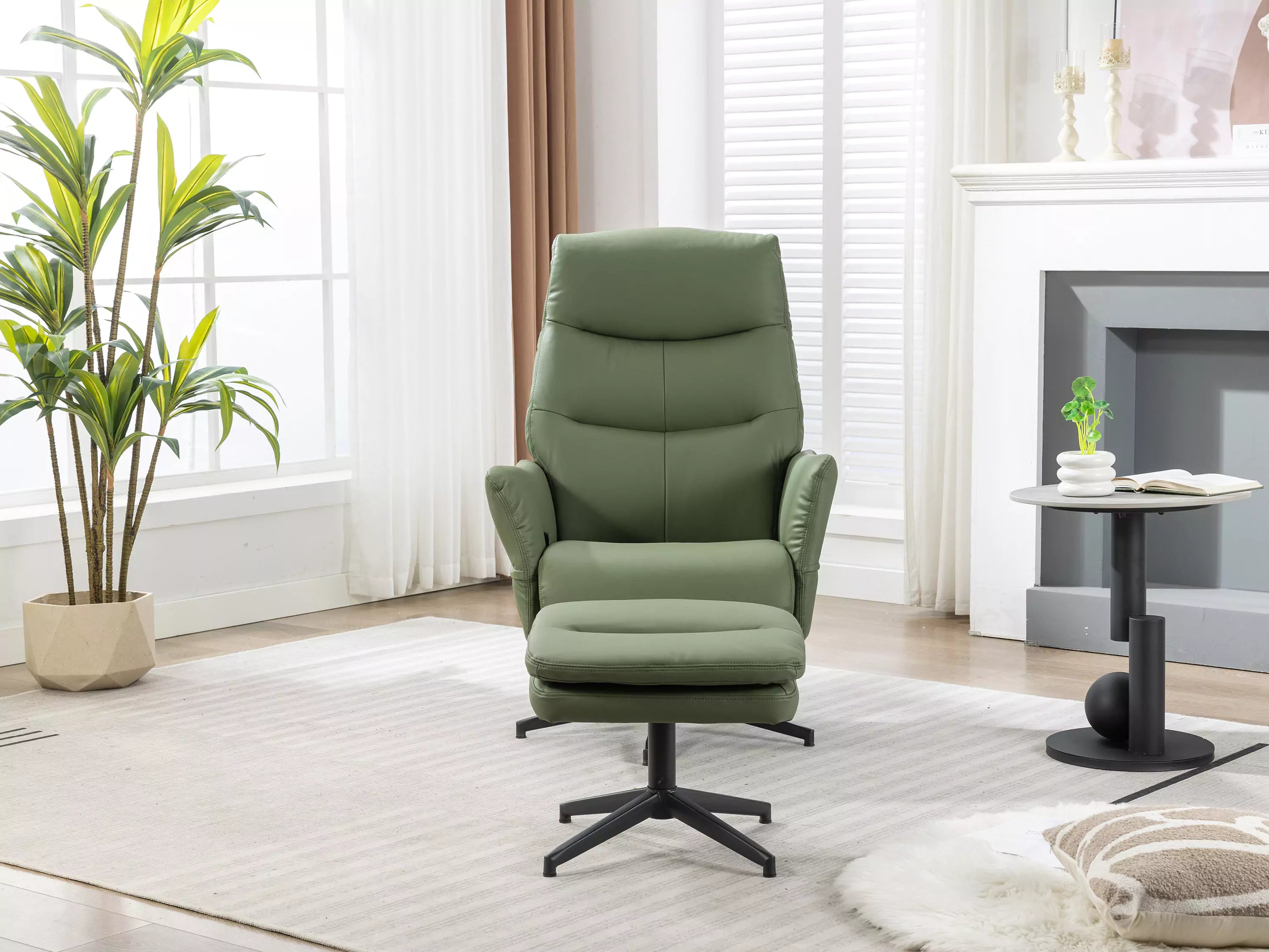 Robert Swivel Recliner Chair with Stool