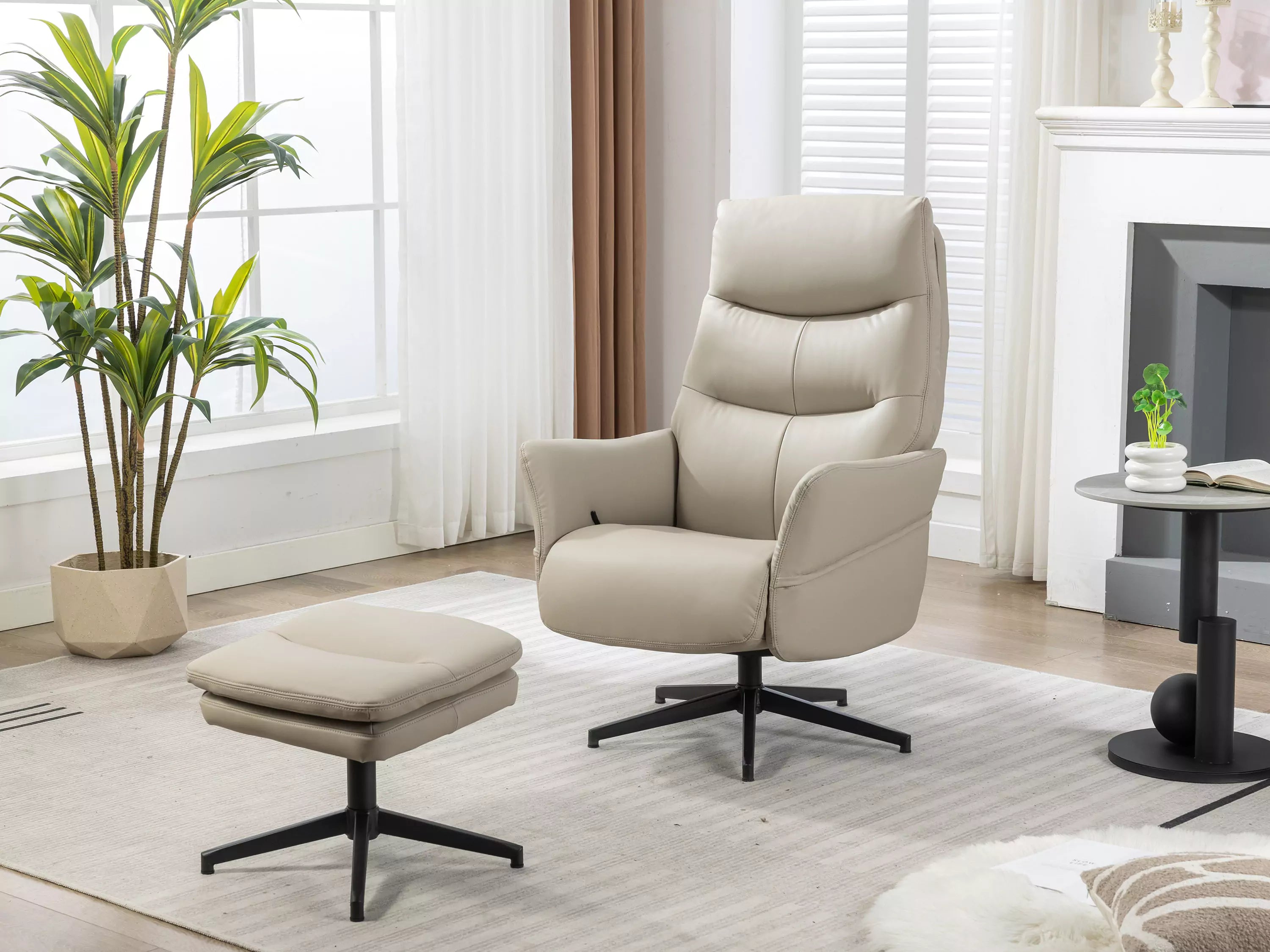 Robert Swivel Recliner Chair with Stool