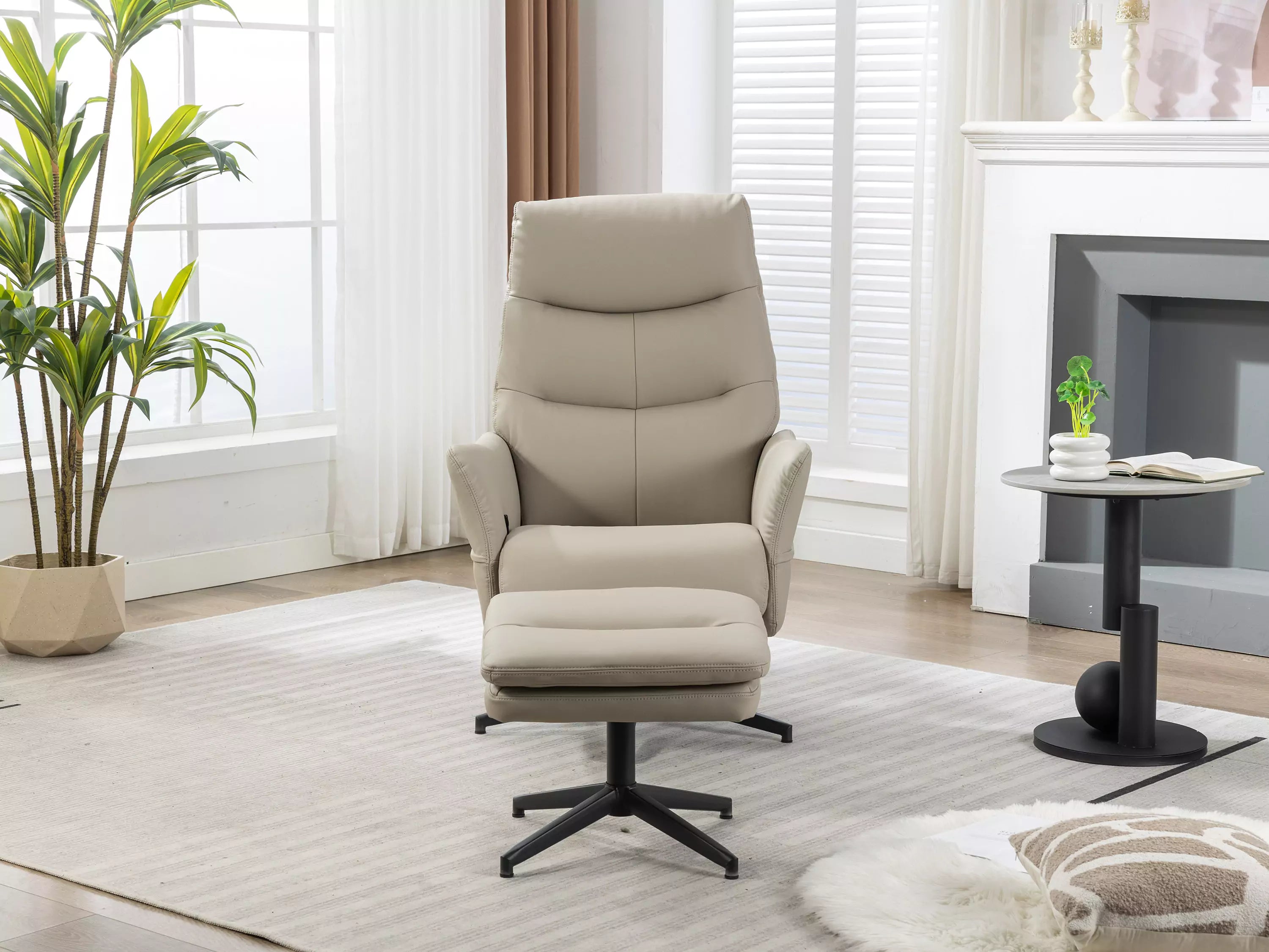 Robert Swivel Recliner Chair with Stool