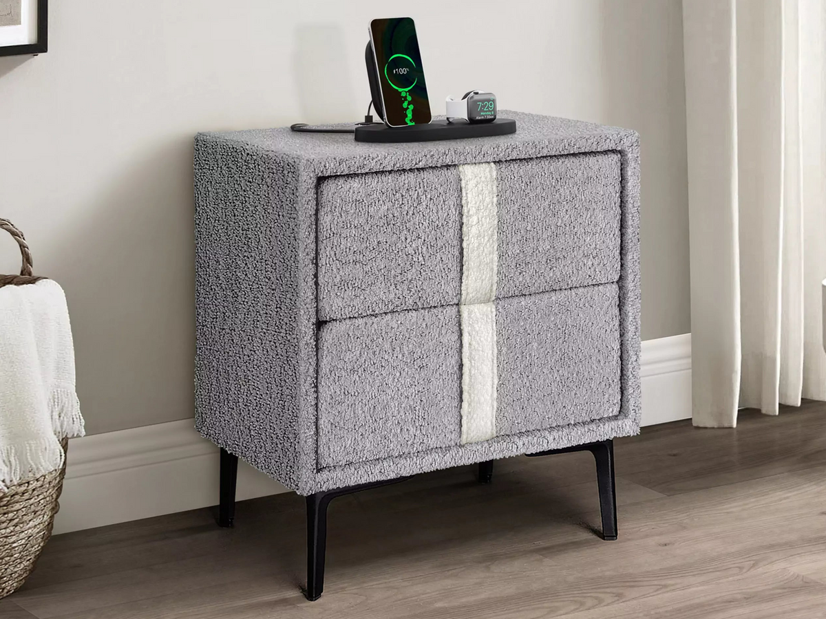 Hanley Fabric Bedside with USB